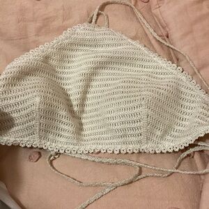 Express Swim Crochet Knit Bikini Top size medium
